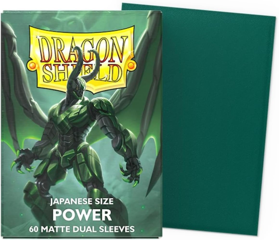 Dragon Shields: Japanese (60) Matte Dual - Metallic Green / Power (DISPLAY 10)