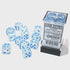 Borealis: 12mm d6 Icicle/light blue Luminary Dice Block (36 dice)