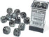 Borealis: 12mm d6 Light Smoke/silver Luminary Dice Block (36 dice)