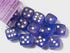 Borealis: 12mm d6 Purple/white Luminary Dice Block (36 dice)