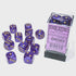 Borealis: 12mm d6 Royal Purple/gold Luminary Dice Block (36 dice)