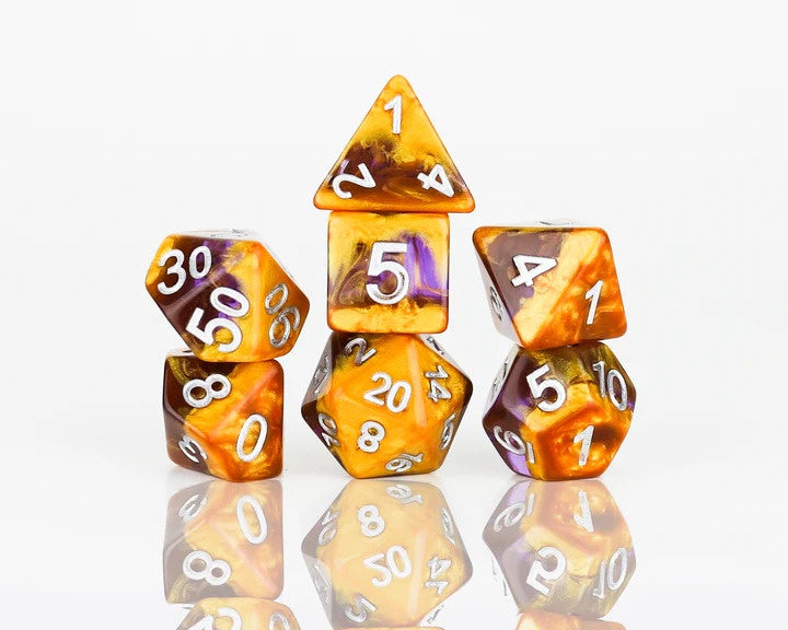 RPG Dice Set (7): Amethyst Geode