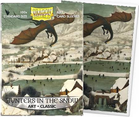 Dragon Shields: (100) Art Sleeves Classic Hunters in the Snow (DISPLAY 10)
