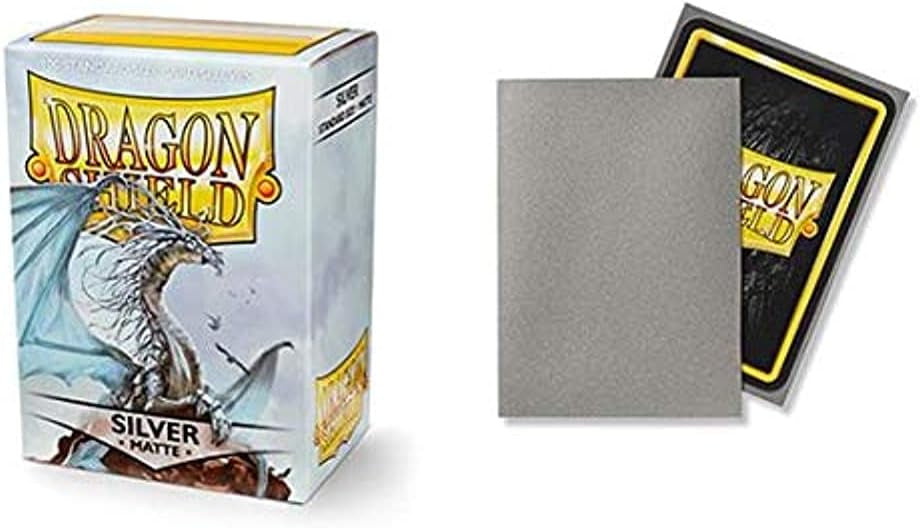 Dragon Shields: (100) Matte Silver (DISPLAY 10)