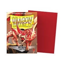 Dragon Shields: (100) Matte Ruby (DISPLAY 10)