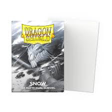 Dragon Shields: (100) Matte Dual - Snow (DISPLAY 10)