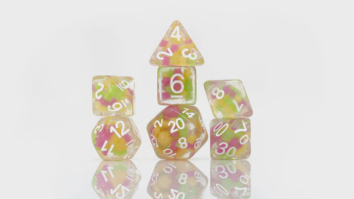 RPG Dice Set (7): Melon Ball Glowworm