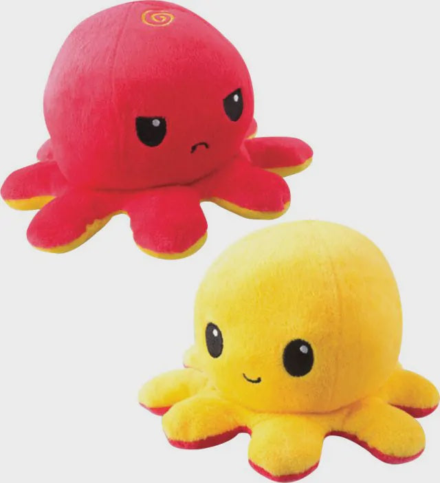 Plushie - Red and Yellow Octopus