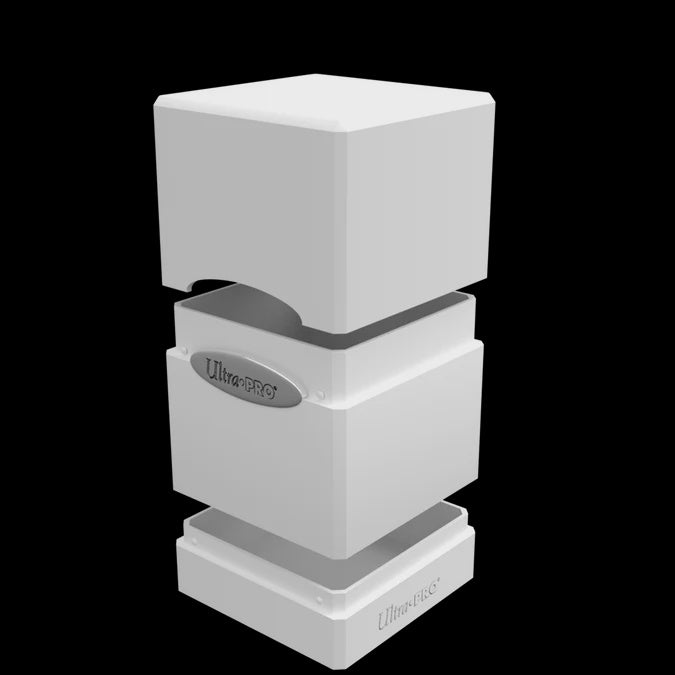 Satin Tower Deck Box: White