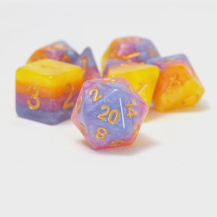 RPG Dice Set (7): Tahitian Sunset